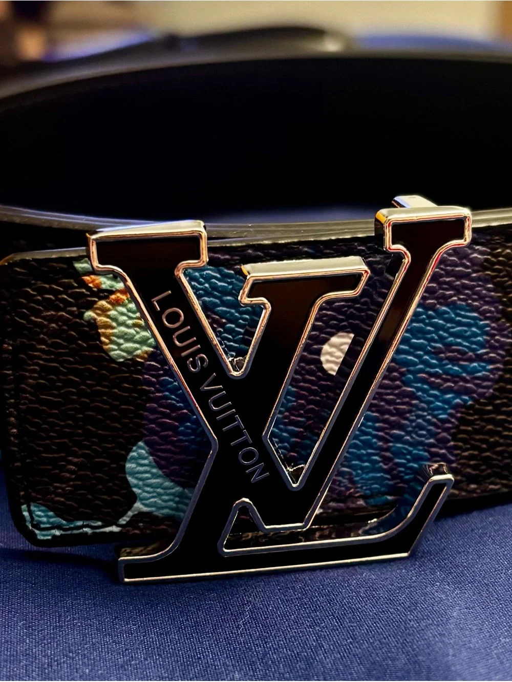 New Women’s Multicolor Monogram Floral Belt